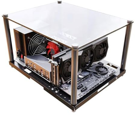Flaroey Banco de pruebas de PC de bricolaje con abierto, banco de chasis, abierto, ideal para construir computadoras de juegos