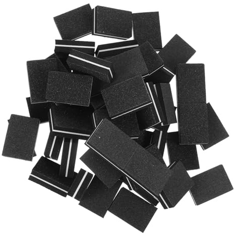 ELAYARD 50 piezas Bloque Pulidor Doble Cara para Manicura y Pedicura Mini de Uñas Esponja Portátil para Uñas de Manos y Pies Limas de Doble Uso para Pulido y Lijado