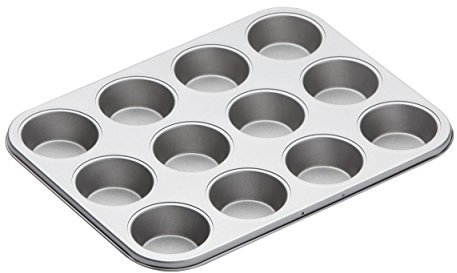 KitchenCraft Teglia da Forno Antiaderente per Muffin e Tortini, 12 Stampi, 35 x 27 cm
