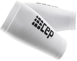 CEP Athletic Compression Forearm Sleeves for Men & Women, White/Black II (PAIR)