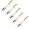 BIGtec 5 Stück 20m LWL Kabel Patchkabel OM2 Glasfaser-Kabel 10Gbit Multimode 50/125µm Ø 2mm Jumper LC - LC Stecker Duplex orange Fiber Optic Cable