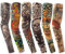 Vordas Tattoo Ärmel, 6 Stück Tatoo Armstrümpfe Arm Tattoo Strumpf Tattoo Armstrumpf Armstrümpfe Tattoo Strumpf Arm Männer für Karneval Fasching Party - Style A
