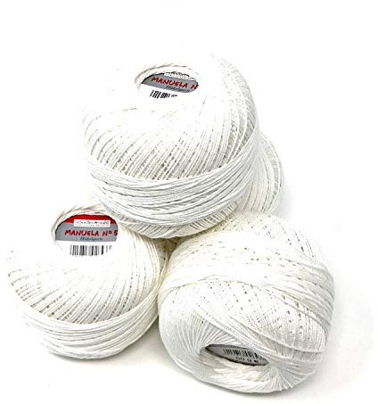Schoeller+Stahl Häkelgarn weiß Filethäkelgarn 100% Baumwolle Manuela Nr.5