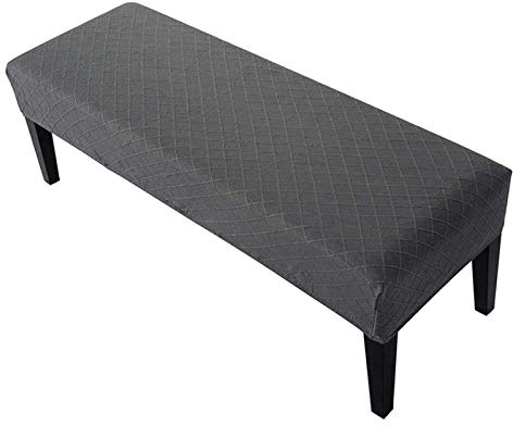 Balana Jacquard Dining Room Bench Covers, Stretch Spandex Upholstered Slipcover, Anti-Dust Removable Washable Seat Protector for Living Room, Kitchen
