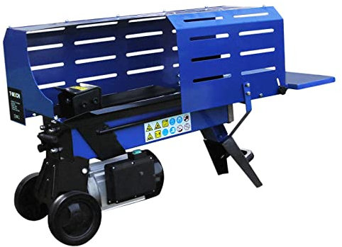 Cortador Troncos Leña 5T Eléctrico 2000W para Cortar Madera Cortadora de Troncos Eléctrica Divisor de Troncos con 2 Cuchillas Dividir en 2 o 4 Piezas 370mm Longitud Máxima Uso Interior Exterior