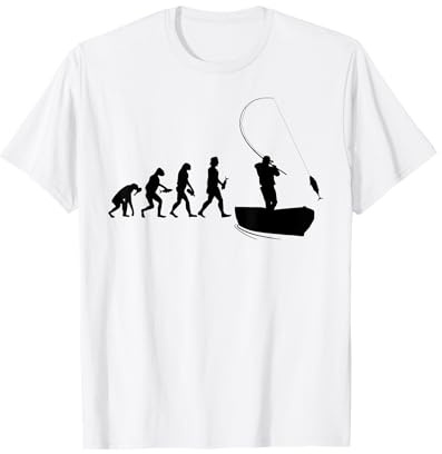 Evoluzione del regalo del pescatore per il pescatore e il pe Maglietta