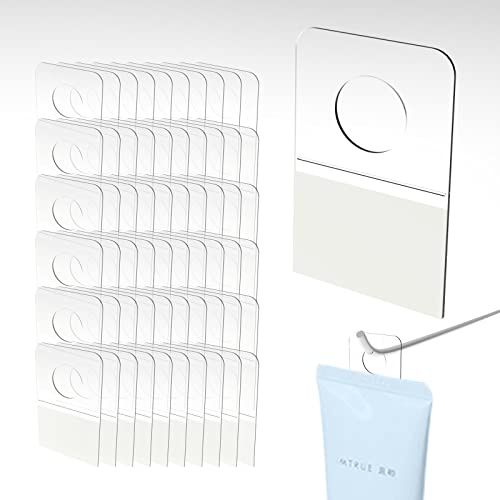KeaJuidy Lot de 500 Crochets Adhésifs Transparents pour Magasin de DéTail Crochets en Plastique avec Trou Rond Étiquettes Pliantes Lattes Transparentes Carte À Suspendre Au Mur