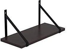 AKKE Hängeregal Gino Wandregal Kinderzimmer Küche Wohnzimmer Badezimmer Loft Büro Regale für Wände Regalbrett für Wand-Deko Küchenregal Moderne Wandboard Bücherregal Wand Wenge 50x20 cm