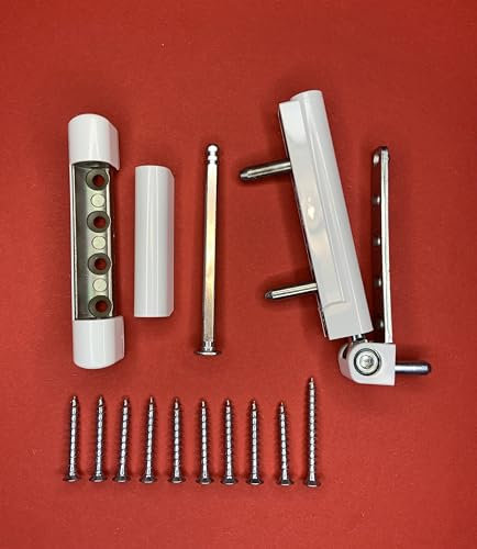 Winkhaus Kit de réparation d'origine pour fenêtre en plastique composé de palier d'angle, de roulement à ciseaux pour les séries aktivPilot autoPilot avec kit de fixation (argenté avec capuchons