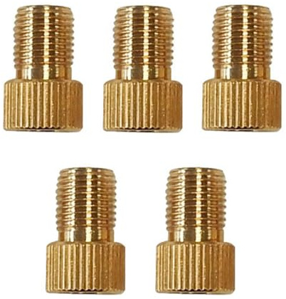 SagaSave 5 adattatori per valvola della bicicletta, in ottone Presta a a Schrader, per la maggior parte delle biciclette, moto, sfere sportive (striscia verticale)