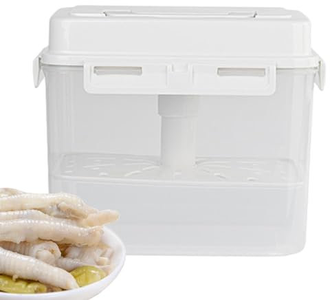 Naqqios Contenitori con, contenitori di fascia alta, contenitori di fermentazione | Scatola di ermetico 4/5l, contenitore di fermentazione con coperchio a maniglia, vaso di transp