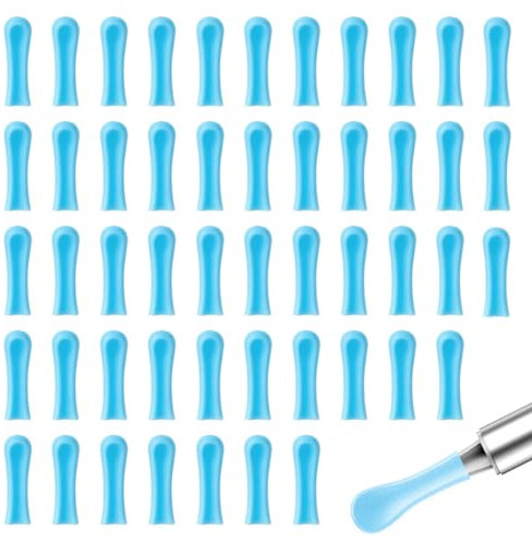 XPEX 50 Stück Silikon-Ohrreiniger-Kopf für Ohrenschmalz Entferner, 12 * 3.5MM ohrenreiniger,Ohrlöffel Zubehör für Ear Wax Removal Otoskop, Ersatzspitzen für Ohrensauger,ear cleaner