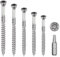 Vis de terrasse INOX A2 : 5x60 mm tête fraisée réduite TORX Ø 5 x 60mm | Vis à bois terrasses/planches/bardages | Acier Inoxydable A2 (V2A/304) | 1 embout inclus : LOT DE 50 Pcs - ProRaje
