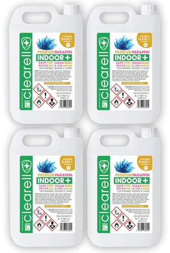 Clearell 20L | Indoor Premium Paraffin | 4 x 5L Pack | True Blue Clean Burn Class 1 | 20 litres BS2869 C1
