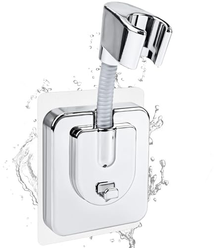FLEXNOVA Soporte para cabezal de ducha sin taladrar, soporte de ducha sin taladrar, soporte para alcachofa de ducha, soporte para alcachofa de ducha, soporte de pared ajustable para el baño