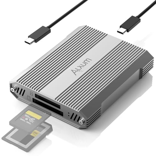Alxum 10Gbps CFexpress tipo A e SD4.0 UHS-II Dual Slot Lettore di schede USB C USB 3.1 Gen 2 CF Express Reader per CFExpress tipo A/SD/SDHC/SDXC/SDUC, compatibile con Windows/Mac/Linux/Android