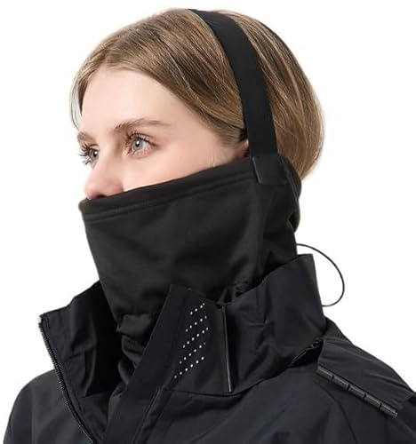 Alyxen Vindtät Fleece Tubular Scarf med Justerbar Snodd Män och Kvinnor, Multifunktionell Loop-Halsduk, Snabbtorkande Skidåkning Balaclava för Skidåkning Motorcykel Löpning