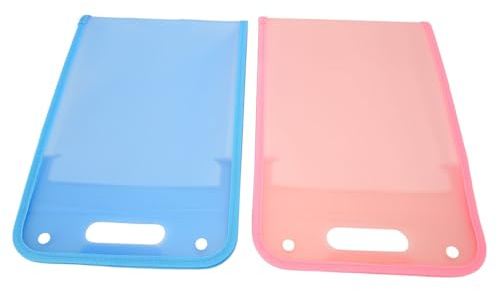 Yctze Dossiers Verticaux 2 Pièces avec 13 Poches-organisateur de Documents de Grande capacité, Porte-fichiers en Plastique Portable avec Autocollants d'index et Poignée Supérieure école, Bureau, (#1)