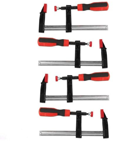 4 Pinces à Bois Robustes F-Clamp, Serre-joint Rapide en Acier pour Travail du Bois, Presse à Serrage pour Fixer 50 x 150 mm