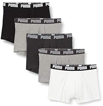 PUMA Boxer Hombre, Blanco/Gris/Black, M