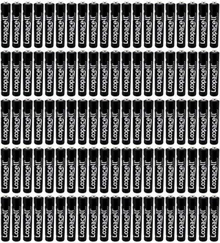 LOOPACELL Pack of 100 E96 AAAA Alkaline Batteries