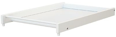AT4 - Grand plan à langer ESSENTIEL Blanc pour lit bébé en bois ESSENTIEL pour 60 x 120 et 70x140 cm | Dimensions (L x l x H) : 82,5 x 54 x 12 cm