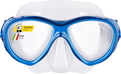 Cressi Samoa Mask - Maske Samoa zum Tauchen und Schnorcheln, Transparent/Blau, Einheitsgröße, Unisex Erwachsene