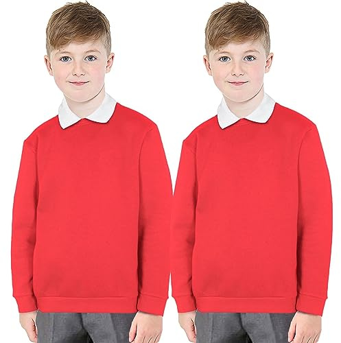 A2Z 4 Kids Unisex School Uniform Jumper Cardi Sweatshirt 2 Pack | Pullover Set For Boys Girls Club Scouts Comfortable Daily School Wear Age 3-13