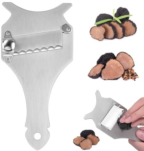 CODIRATO Trüffelhobel Metall Trüffelschneider Verstellbarer Gourmethobel Professioneller Käsehobel Edelstahl Trüffel Käsemesser Einstellbare Klinge Schokoladenrasierer für Trüffel, Käse, Gemüse