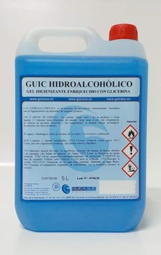 Gel hidroalcohólico de manos de 5 litros Azul con glicerina