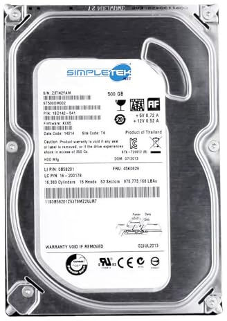 SIMPLETEK - Hard Disk HDD 500GB 3.5 Desktop Desktop Hard Disk SATA ST500DM002 (Refurbished)