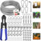 MWZEAUL 35M 3mm Edelstahl Stahlseil Kit, 74pcs Edelstahlseil mit Ösen, Seilspanner Spannschloss, Seilspanngarnitur, für Rankhilfe Edelstahl Spanndraht, Beleuchtung, Wäscheleine, Gardinenaufhängung