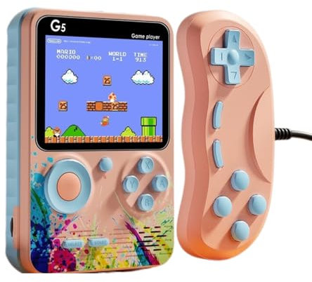 Portable Handheld Games Console with 500 Classical Games,Mini Retro Game Player Support for Connecting TV and Two Players, Present for Kids and Adult, Doubles available
