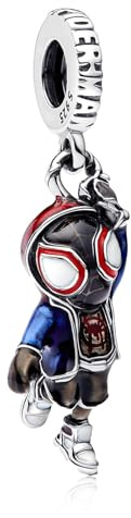 RMMY Black Spider Hero Charms en Argent 925 pour Bracelet Collier Charm Dangle Cadeaux pour Femmes