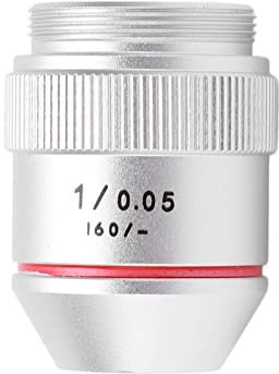 Naroote Lente de Objetivo Acromático, Microscopio Acromático Objetivo de Cobre Cobre RMS RMS Roscado 1x 195 Microscopio Lente para Biológico