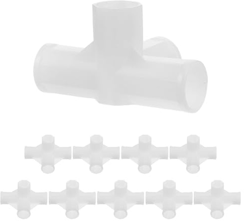 DECHOUS 10pezzi Connettori Angolari in Plastica Connettore Quattro Vie Connettore Per Asta Armadio Connettori Per Guardaroba Collegamento Per Asta Multiuso Giunto Per Quattro Vie