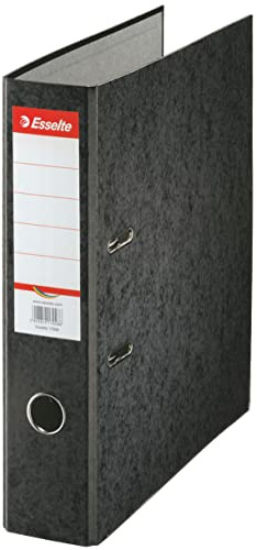 Esselte Rainbow, Classeur à Levier, Noir, Dos de 75 mm, A4, Capacité 500 feuilles, carton, 17929
