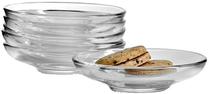 Pasabahce Premium Clear Glass Plate Saucers Set of 6, Safe in Microwave, Great for Servicing Cookies, Snacks, Fruits, Coffee, and Tea Cups, Housewarming Idea