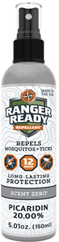 Ranger Ready Repellents Picaridin Insect Repellent Spray with Scent Zero - Mosquito Repellent and Tick Spray (5 oz, Pack of 1)