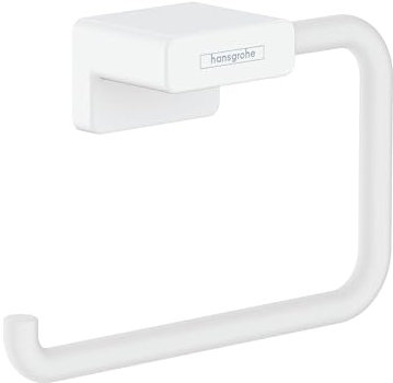 hansgrohe AddStoris - Toilettenpapierhalter, Klopapierhalter für Wandmontage, Klorollenhalter, verdeckte Befestigung, Badezimmer Zubehör, Mattweiß, 41771700