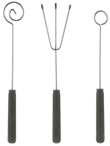 Lurrose 3 Stücke Edelstahl Schokolade Dipping Set Schokolade Candy Tauchen Gabeln Fondue Gabeln DIY Dekorieren Werkzeugsatz Backvorräte