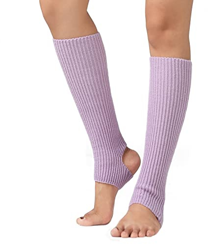JK Home Femme Jambière Guêtres Fille Ballet Danse Yoga Bas Violet