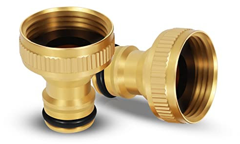 Mdlufee 2 pièces raccord Rapide pour Tuyau de Jardin, raccord de Robinet Femelle 3/4, Adaptateur de Robinet fileté