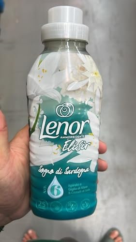 Lenor Elisir Ammorbidente Lavatrice Concentrato, 200 Lavaggi (8X25), Sogno Di Sardegna, Freschezza Di Lunga Durata E Morbidezza Di Origine Vegetale, Lenzuola Profumate Fino A 1 Settimana