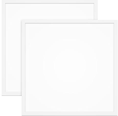 2x LED Panel 62x62cm 40W 3000K warmweiß 4600 lm 115 Lumen/Watt flimmerfrei blendfrei UGR<19 Einbau Rasterleuchte Einlegeleuchte Deckenleuchte Odenwalddecke OWA 620x620x12mm