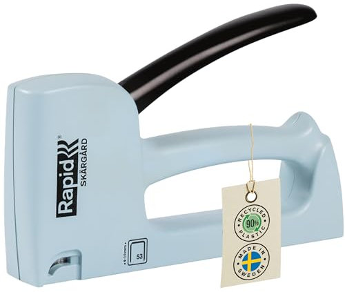 Rapid Grapadora para Tapicería R53 Archipiélago-Carcasa Fabricada con 90% Plástico Reciclado, Fabricada en Suecia, Grapadora Manual con Piezas Internas de Acero, Compatible con grapas No.53 de 4-10 mm