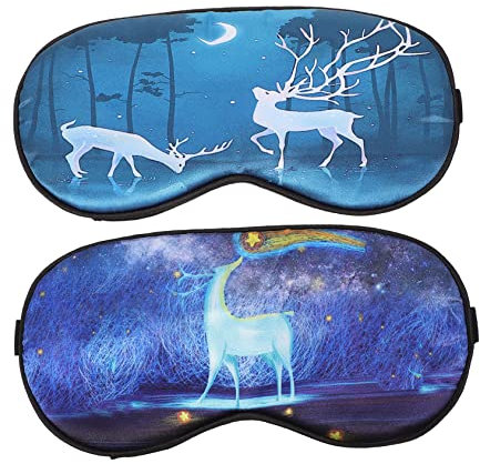 minkissy 2stücke Pack Einstellbare Schlaf Augenmaske Nacht Schattierung Augen Abdeckung Reisen Hotels Zug Schlafmaske Leicht