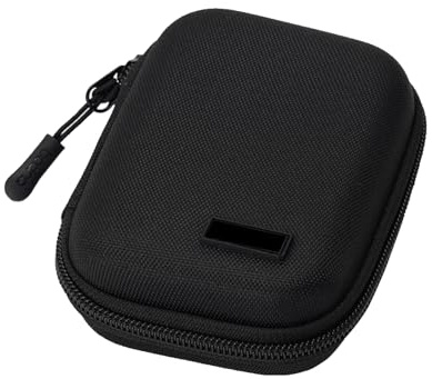 FLYAMAPIRIT Mini organizer da viaggio per accessori elettronici per cavi USB, schede SD, caricabatterie per smartphone, chiusura lampo, ecc., Nero , Tasca aggiuntiva