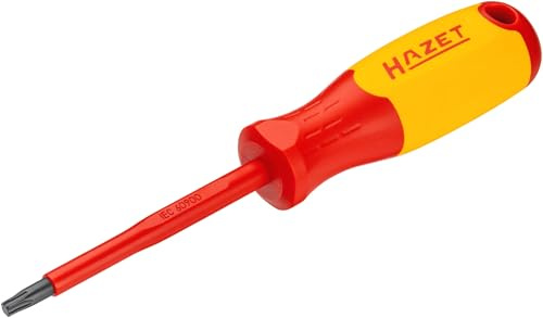 HAZET VDE-skruvmejsel 811KV-T30, T30 TORX, med skyddsisolering upp till 1 000 V, skyddslock, anti-rulldesign, färgkodad