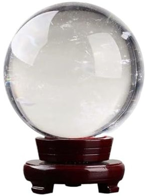 JYARZ Sfera di Cristallo Palla di Vetro A Sfere in Cristallo Chiaro Sfera di Cristallo Fengshui Meditazione Sferico Decorazioni Sfera di Cristallo per Fotografia(15cm)